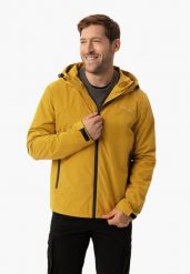 Kurtka przeciwdeszczowa J-TOUR. Żółte kurtki męskie Volcano, l, bez wzorów, z kapturem. Za 319.99 zł.