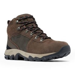 Buty trekkingowe męskie Columbia Newton Ridge Plus II Suede WP. Brązowe trekkingi męskie Columbia, z zamszu, bez zapięcia. Za 419.00 zł.