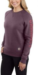 Carhartt Bluza Carhartt Clarksburg Graphic Sweatsh Berry. Bluzy damskie Carhartt, bez wzorów, bez ramiączek, bez kaptura. Za 249.23 zł.