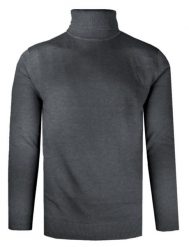 Klasyczny i Elegancki Golf Męski - Brave Soul - Grafitowy. Szare swetry męskie Brave Soul, l, bez wzorów, z bawełny, eleganckie, bez kołnierzyka, bez ramiączek. Za 119.00 zł.