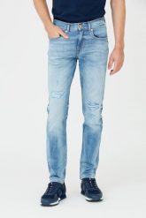 7 FOR ALL MANKIND Niebieskie jeansy Slimmy Tapered. Niebieskie jeansy męskie 7 for all mankind, z jeansu. W wyprzedaży za 599.99 zł.