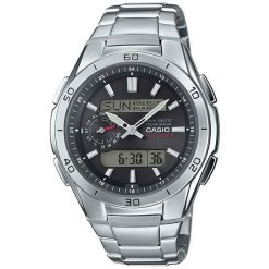 Zegarek męski Casio WVA-M650D-1AER, Quartz, 44mm, 10ATM. Czarne zegarki męskie Casio, bez wzorów. Za 807.85 zł.