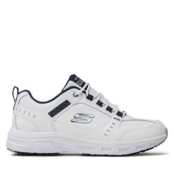 Trekkingi Skechers. Białe buty zimowe męskie Skechers, bez wzorów, bez obcasa, bez zapięcia. Za 299.99 zł.
