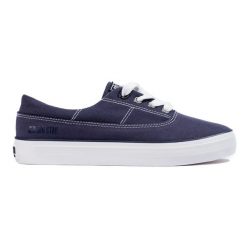 Trampki damskie Big Star KK274018 niebieskie. Niebieskie trampki i tenisówki damskie bez wzorów, bez zapięcia. Za 181.89 zł.