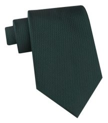 Jedwabny Krawat Męski - His Story - Jednokolorowy, Zieleń Butelkowa. Zielone krawaty i muchy His Story, bez wzorów, z jedwabiu, eleganckie. Za 115.00 zł.