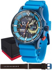 Zegarek męski Vostok Europe VS57-595D736S niebieski. Niebieskie zegarki męskie Vostok Europe, bez wzorów. Za 2,783.72 zł.