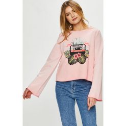 Trussardi Jeans - Bluza. Czerwone bluzy damskie TRUSSARDI JEANS, s, bez wzorów, z bawełny, bez ramiączek, bez kaptura. W wyprzedaży za 199.90 zł.