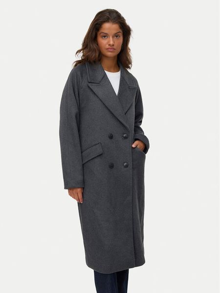 Vero Moda Płaszcz wełniany Harper 10320446 Szary Regular Fit. Szare płaszcze damskie Vero Moda, na zimę, s, bez wzorów, z syntetyku, bez kołnierzyka, bez kaptura. Za 509.99 zł.
