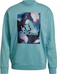 Adidas Bluza damska adidas uforu Sweatshirt niebieska GS3893. Niebieskie bluzy damskie Adidas, bez wzorów, bez ramiączek, bez kaptura. Za 153.94 zł.