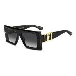Okulary przeciwsłoneczne DSQUARED2 D2 0169/S 807 dla kobiet, rozmiar 64 mm. Czarne okulary przeciwsłoneczne damskie DSQUARED, prostokątne. W wyprzedaży za 897.30 zł.