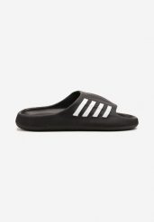 Czarno-Białe Klapki Sportowe z Ozdobnymi Paskami Sunovae. Czarne buty sportowe męskie Born2be, bez wzorów, bez zapięcia. Za 34.99 zł.