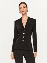 Pinko Marynarka Edvige 100259 A04I Czarny Regular Fit. Czarne marynarki i żakiety damskie Pinko, bez wzorów, z syntetyku, bez kołnierzyka, bez ramiączek. Za 2,409.00 zł.