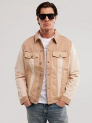 Kurtka męska jeansowa Charlie 001. Brązowe kurtki męskie BIG STAR, l, bez wzorów, z denimu, bez kaptura. W wyprzedaży za 229.99 zł.