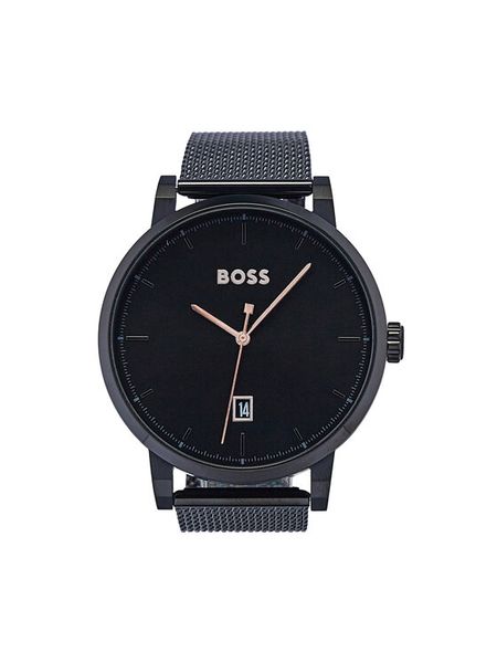 Boss Zegarek Confidence 1513810 Czarny. Czarne, analogowe zegarki męskie Boss, bez wzorów. Za 1,549.00 zł.