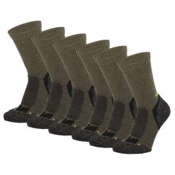 Skarpety turystyczne dla dorosłych Xtreme Wełna Merino, 6 szt. Zielone skarpetki damskie XTREME SOCKSWEAR, bez wzorów, z wełny. Za 203.99 zł.