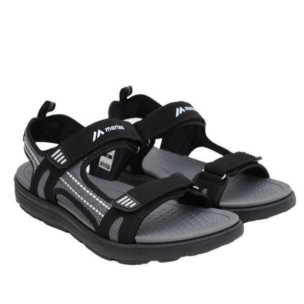 Sandały Męskie Martibo. Czarne sandały męskie MARTES, bez wzorów, z materiału, bez zapięcia. Za 137.99 zł.