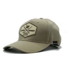Czapka Trucker - 5 Paneli - Poliester z Recyklingu (Beżowa). Brązowe czapki damskie SURF MONKEY, bez wzorów, z poliesteru, sportowe. Za 159.95 zł.