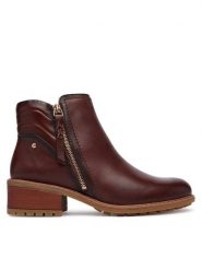 Pikolinos Botki Medina W0D-8581 Brązowy. Brązowe botki damskie Pikolinos, bez wzorów, ze skóry, bez obcasa, na słupku, bez zapięcia. Za 759.99 zł.