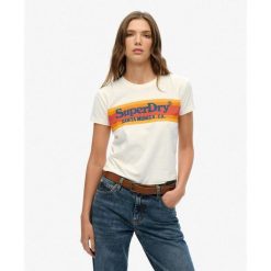 Dopasowana koszulka Venue Outdoors. Białe koszulki sportowe damskie Superdry, bez wzorów, z bawełny, bez ramiączek. W wyprzedaży za 153.75 zł.