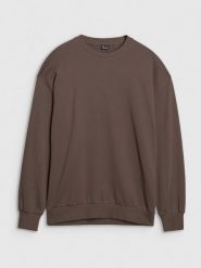4F Bluza dresowa oversize nierozpinana bez kaptura męska - brązowa S. Brązowe bluzy męskie 4F, m, bez wzorów, z bawełny, klasyczne, bez ramiączek, bez kaptura. W wyprzedaży za 69.99 zł.