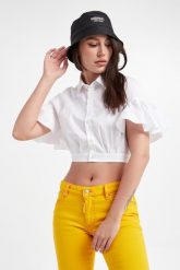 Koszula damska DSQUARED2. Koszule damskie Dsquared2, s, bez wzorów, bez kołnierzyka, bez ramiączek. W wyprzedaży za 1,071.85 zł.