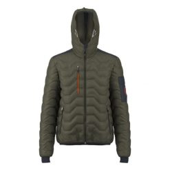 Kurtka z kapturem Great Escapes Gavia. Zielone kurtki męskie GREAT ESCAPES, na zimę, bez wzorów, z puchu, sportowe, z kapturem. Za 467.50 zł.