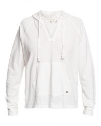 Bluza z kapturem dla Kobiety DESTINATION SURF Biały. Białe bluzy damskie Roxy, m, bez wzorów, z bawełny, bez ramiączek, z kapturem. Za 249.00 zł.