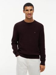 Tommy Hilfiger sweter z dzianiny z domieszką kaszmiru Mężczyźni Bawełna brązowy, L. Brązowe swetry męskie Tommy Hilfiger, l, bez wzorów, z bawełny, bez kołnierzyka, bez ramiączek. Za 649.95 zł.