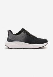 Czarno-Szare Siateczkowe Buty Sportowe Sneakersy na Podeszwie z Tłoczeniami Volesha. Czarne buty sportowe męskie Born2be, na lato, bez wzorów, z jeansu, bez zapięcia, trekkingowe. Za 89.99 zł.