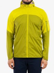 Kurtka przeciwdeszczowa męska Rab Kinetic Ultra Jacket. Żółte kurtki męskie RAB, m, bez wzorów, z materiału, bez kaptura, do biegania. Za 828.20 zł.