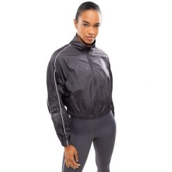 Damska lekka kurtka do biegania Fitness Siroko Ueno Dark Gray. Szare kurtki sportowe damskie SIROKO, bez wzorów, z tkaniny, bez ramiączek, bez kaptura, do biegania. Za 255.00 zł.