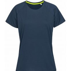 Raglanowa Koszulka Aktywna Dla Kobiet. Niebieskie bluzki damskie Stedman, m, bez wzorów, sportowe, bez kołnierzyka, bez ramiączek. Za 71.99 zł.