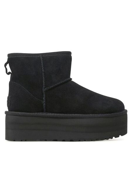 Ugg Śniegowce W Classic Mini Platform 1134991 Czarny. Czarne śniegowce damskie UGG, ze skóry, bez zapięcia. Za 729.99 zł.