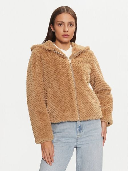 Guess Kurtka przejściowa W3BL50 WFSD0 Beżowy Regular Fit. Brązowe kurtki damskie Guess, l, z aplikacjami, z syntetyku, bez kaptura. Za 449.99 zł.