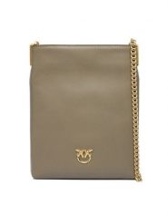 PINKO Torebka Flat Satchel AI 25-26 PCPL 105352 A0QO Szary. Szare torebki do ręki damskie Pinko, bez wzorów, ze skóry, bez dodatków. Za 1,059.00 zł.