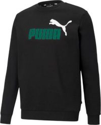 Puma Bluza męska Puma ESS+ 2 Col Big Logo Crew FL czarna 586762 75 M. Czarne bluzy męskie Puma, m, bez wzorów, bez ramiączek, bez kaptura. Za 173.12 zł.