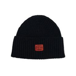 Czapka Superdry Workwear Knitted. Niebieskie czapki damskie Superdry, na zimę, bez wzorów, z dzianiny, klasyczne. Za 126.10 zł.