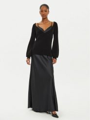 TWINSET Komplet sweter i sukienka 242TP3112 Czarny Relaxed Fit. Czarne sukienki damskie Twinset, xs, bez wzorów, z syntetyku, wizytowe, bez kołnierzyka, bez ramiączek. Za 819.99 zł.