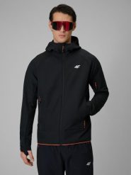 Kurtka softshell wiatroodporna męska 4F 4FRSS26TSOFM644. Niebieskie kurtki męskie 4F, m, bez wzorów, z elastanu, bez kaptura, trekkingowe. Za 299.99 zł.