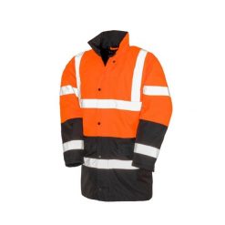 Dwukolorowa parka ochronna Result. Brązowe parki męskie RESULT, na zimę, m, bez wzorów, biznesowe, bez kołnierzyka, bez kaptura. Za 230.50 zł.