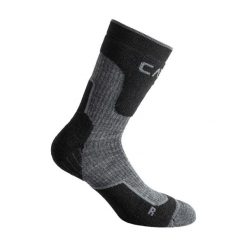 Skarpety trekkingowe CMP WOOL MID. Czarne skarpety męskie CMP, bez wzorów. Za 79.99 zł.