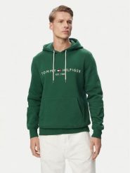 Tommy Hilfiger Bluza Logo MW0MW11599 Zielony ciemny Regular Fit. Zielone bluzy męskie Tommy Hilfiger, m, bez wzorów, z syntetyku, bez ramiączek, bez kaptura. Za 489.99 zł.