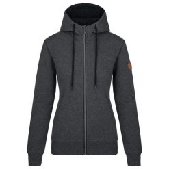 Damska bawełniana bluza z kapturem Kilpi Leines. Czarne bluzy damskie Kilpi, na jesień, bez wzorów, z bawełny, bez ramiączek, z kapturem. Za 181.00 zł.