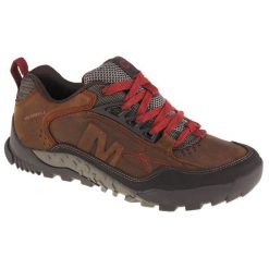 Buty trekkingowe męskie Merrell Annex Trak. Brązowe buty zimowe męskie Merrell, bez wzorów, z gumy, bez obcasa, bez zapięcia. Za 649.99 zł.