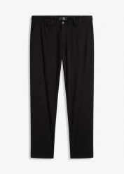 Eleganckie spodnie z kantem, regular fit. Czarne eleganckie spodnie męskie bonprix, bez wzorów, eleganckie. Za 149.99 zł.