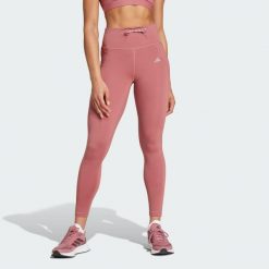 Legginsy Running Essentials. Czarne legginsy damskie Adidas, bez wzorów, z materiału. Za 199.00 zł.