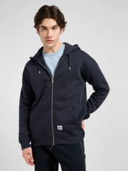 MESKA BLUZA LEE WW FULL ZIP HOODIE REBEL NAVY 112372339. Niebieskie bluzy męskie Lee, s, bez wzorów, bez ramiączek, z kapturem. Za 149.99 zł.
