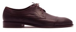 Ciemnobordowe eleganckie buty męskie Modini T240. Czerwone buty wizytowe męskie Modini Moda Męska, bez wzorów, z materiału, bez obcasa, bez zapięcia. W wyprzedaży za 332.10 zł.