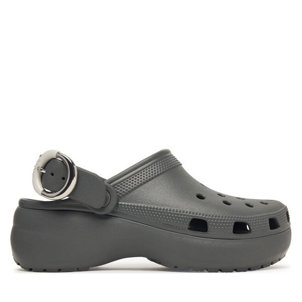 Klapki Crocs. Szare klapki damskie Crocs, bez wzorów, bez obcasa, bez zapięcia. Za 299.99 zł.