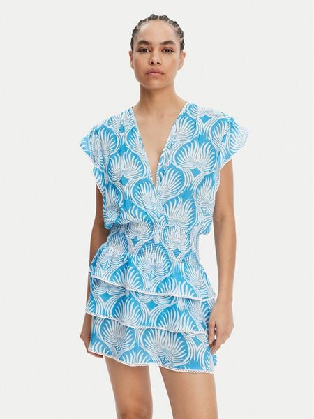 Melissa Odabash Sukienka letnia Jess Niebieski Regular Fit. Niebieskie sukienki damskie Melissa Odabash, na lato, xs, bez wzorów, z wiskozy, bez kołnierzyka, bez ramiączek. Za 779.99 zł.